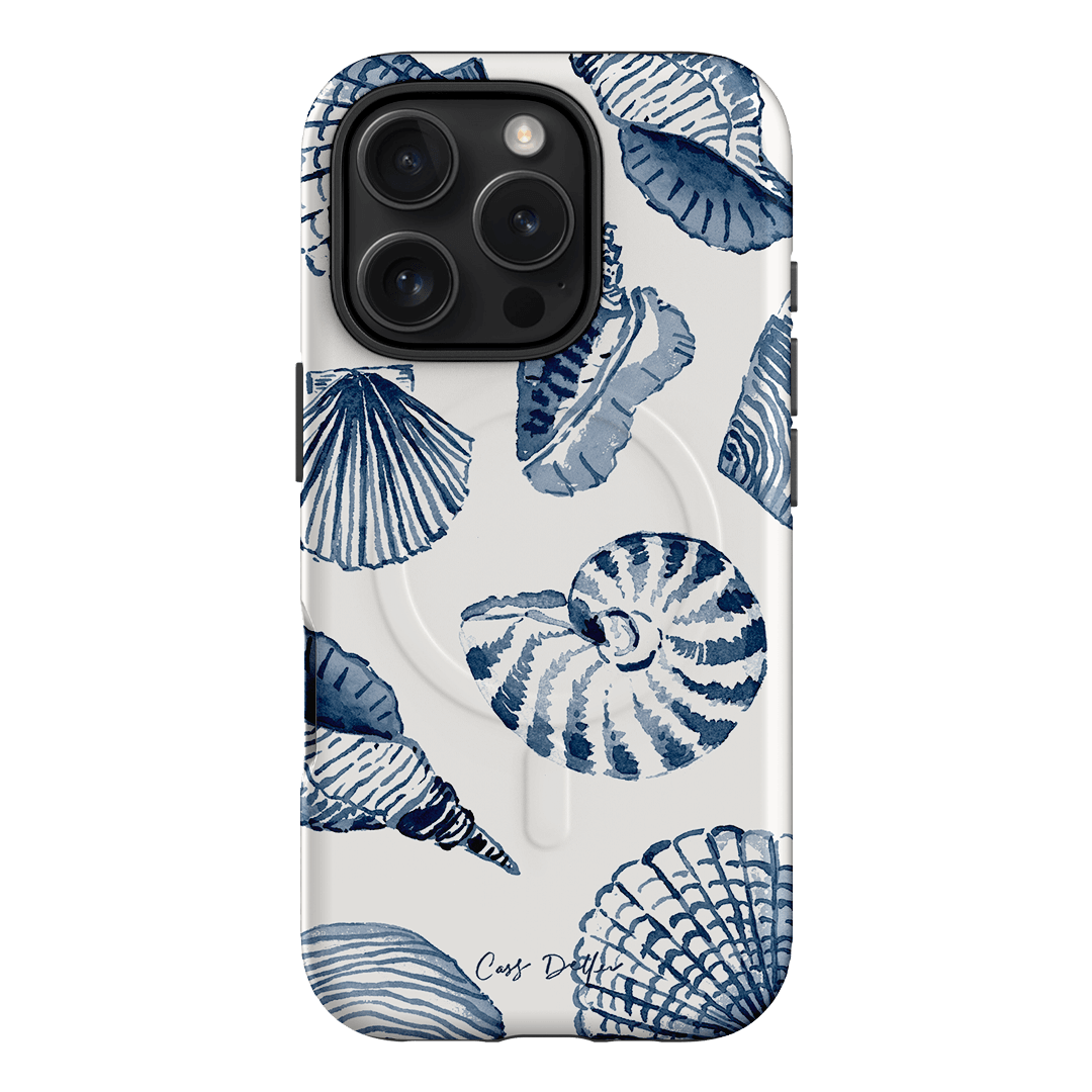 Blue Shells Printed Phone Cases iPhone 16 Pro / Armoured MagSafe by Cass Deller - The Dairy