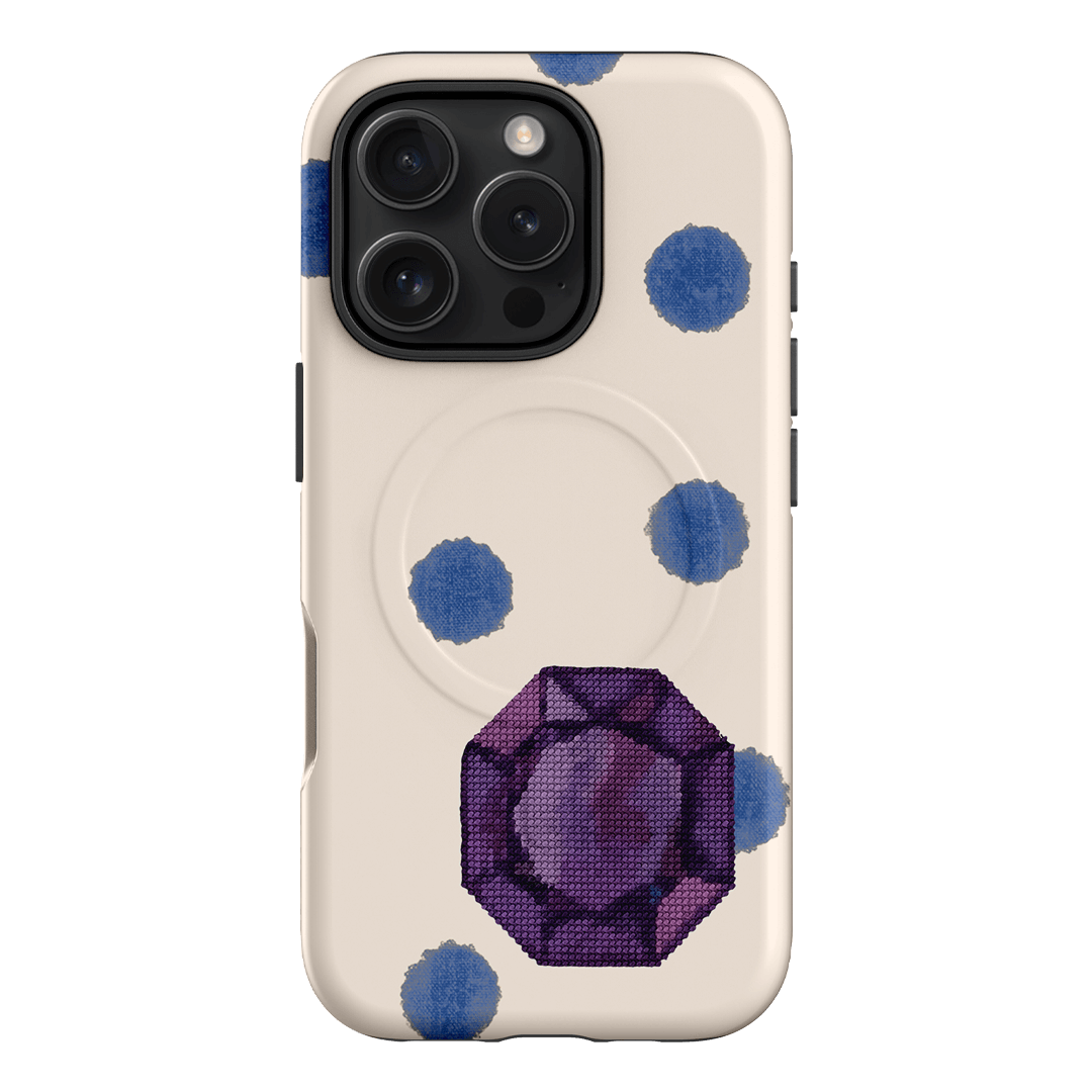 February Amethyst Printed Phone Cases iPhone 16 Pro / Armoured MagSafe by Joiana - The Dairy