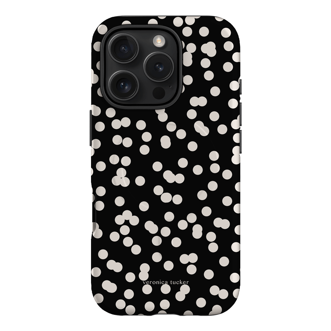 Mini Confetti Noir Printed Phone Cases iPhone 16 Pro / Armoured MagSafe by Veronica Tucker - The Dairy