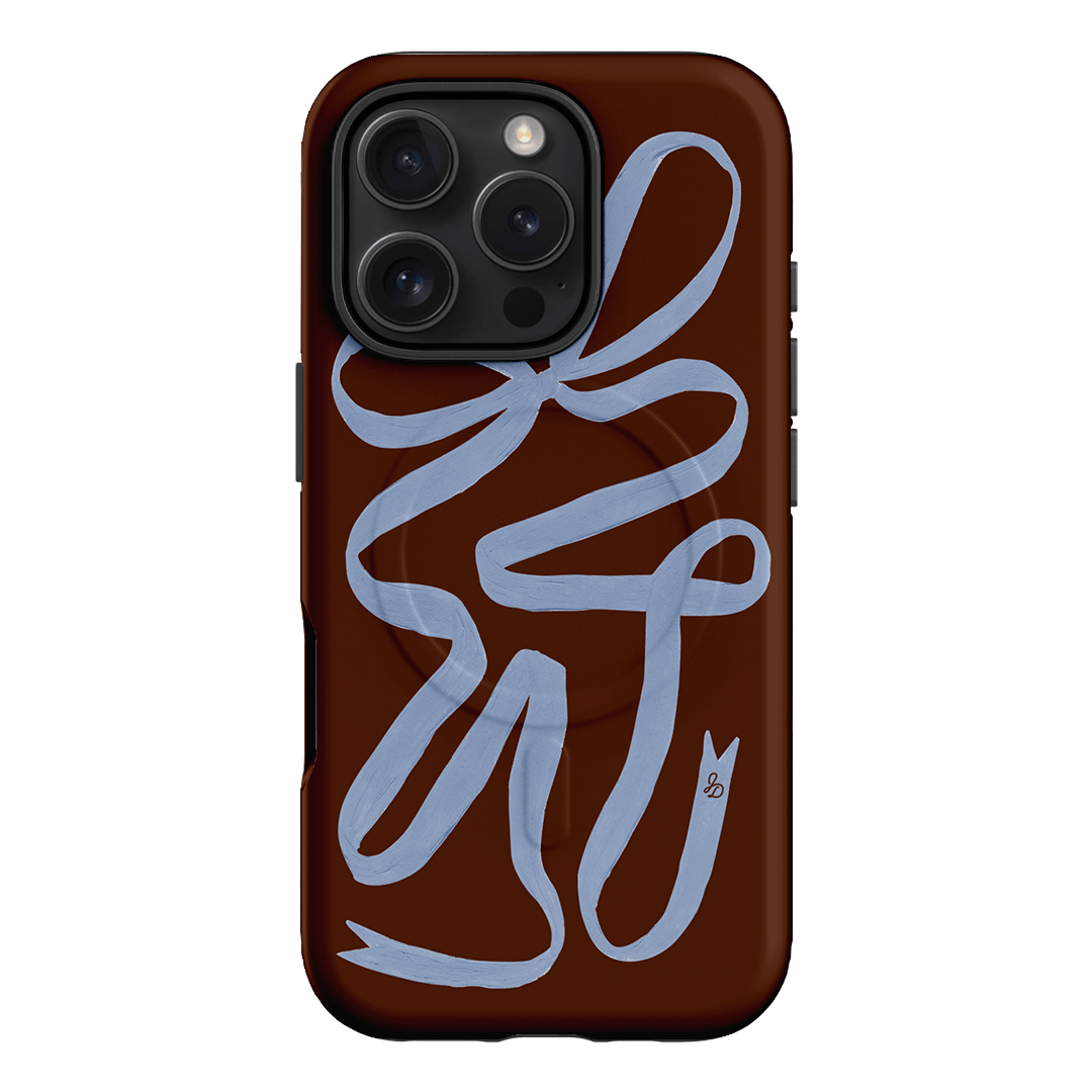 Mocha Ribbon Printed Phone Cases iPhone 16 Pro / Armoured MagSafe by Jasmine Dowling - The Dairy