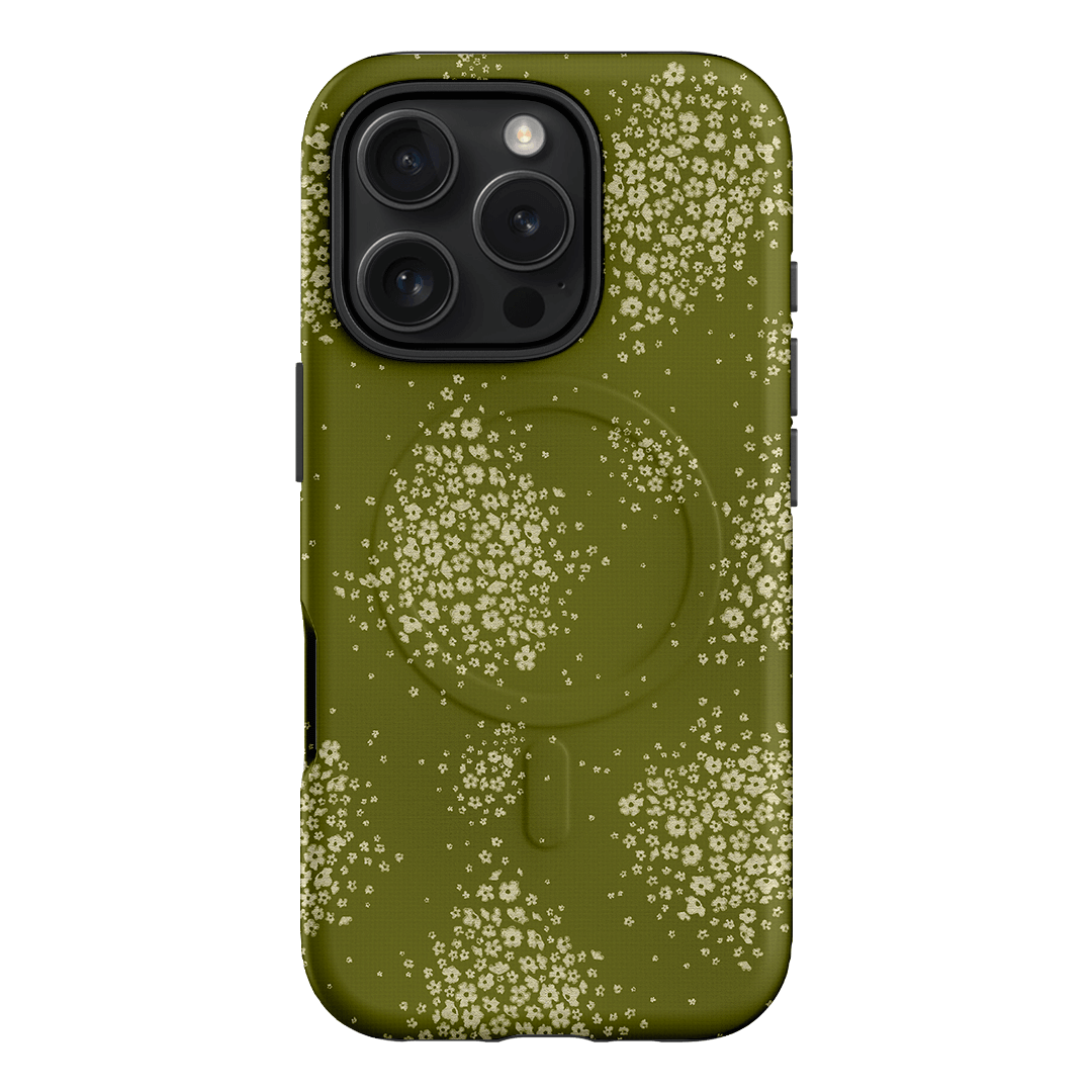 Olive Bloom Printed Phone Cases iPhone 16 Pro / Armoured MagSafe by Veronica Tucker - The Dairy
