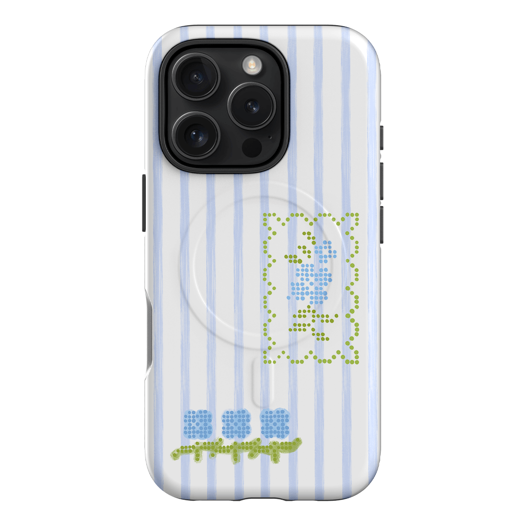 Patchwork Blue Printed Phone Cases iPhone 16 Pro / Armoured MagSafe by Kayla Carr - The Dairy