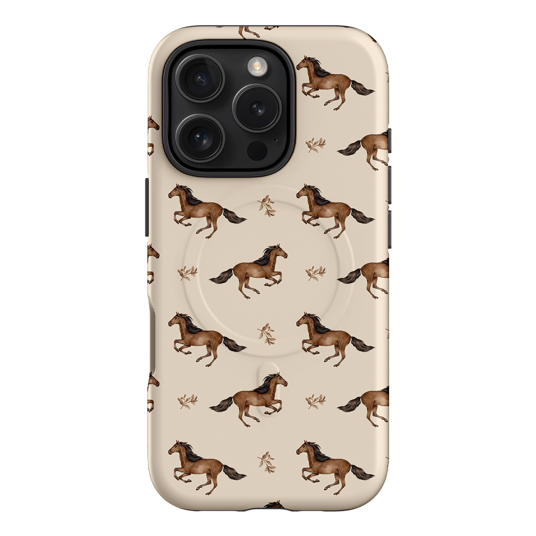 Running Horse Printed Phone Cases iPhone 16 Pro / Armoured MagSafe by Kasiags Art - The Dairy