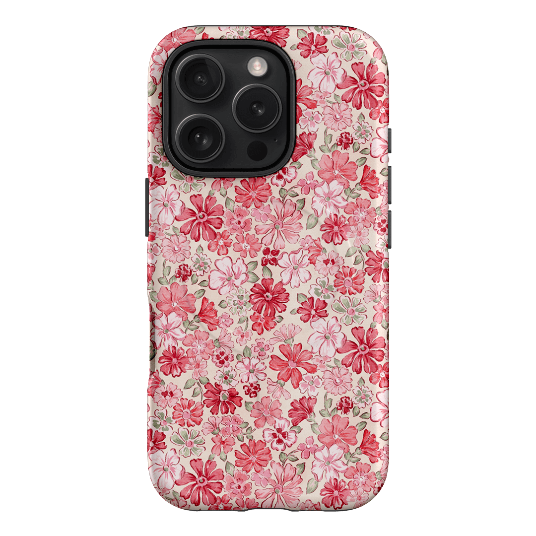 Strawberry Kiss Printed Phone Cases iPhone 16 Pro / Armoured MagSafe by Oak Meadow - The Dairy