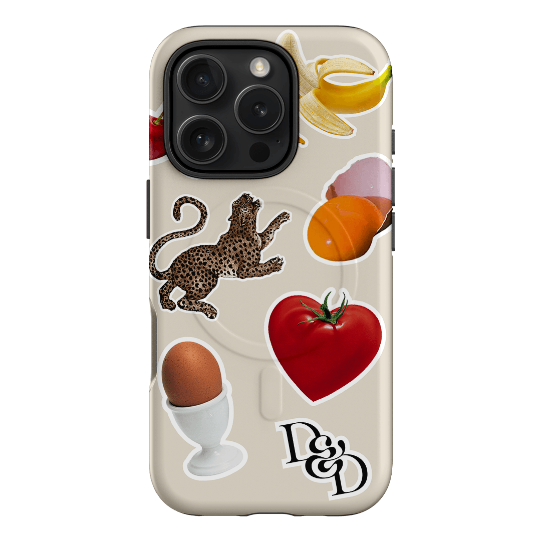 Sunday Stickers Cream Printed Phone Cases iPhone 16 Pro / Armoured MagSafe by Desmond & Dempsey - The Dairy
