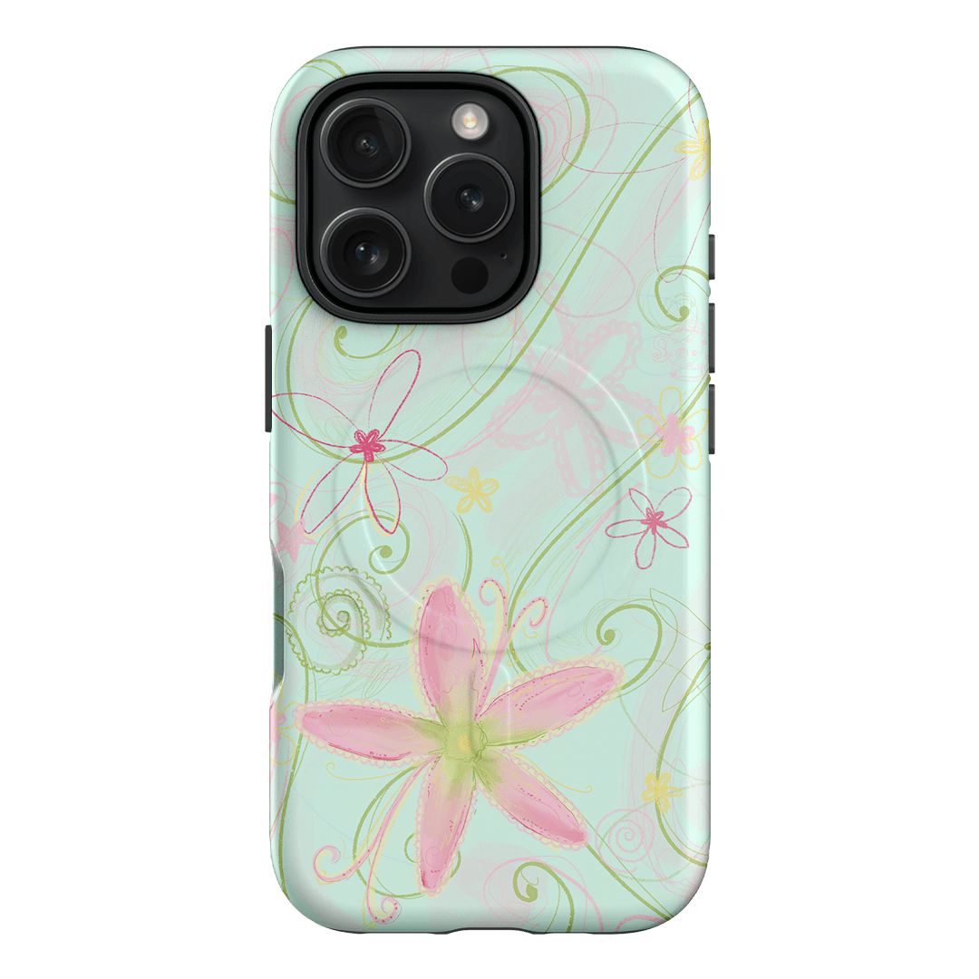Swirl Blue Printed Phone Cases iPhone 16 Pro / Armoured MagSafe by Kayla Carr - The Dairy