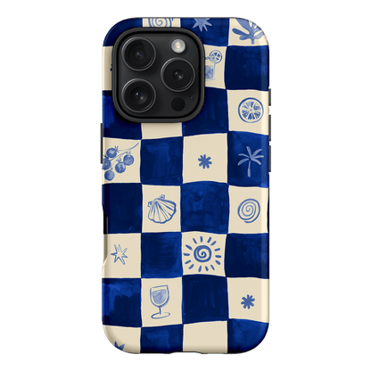 Afternoon Mezze Azure Printed Phone Cases iPhone 16 Pro / Armoured by Charlie Taylor - The Dairy