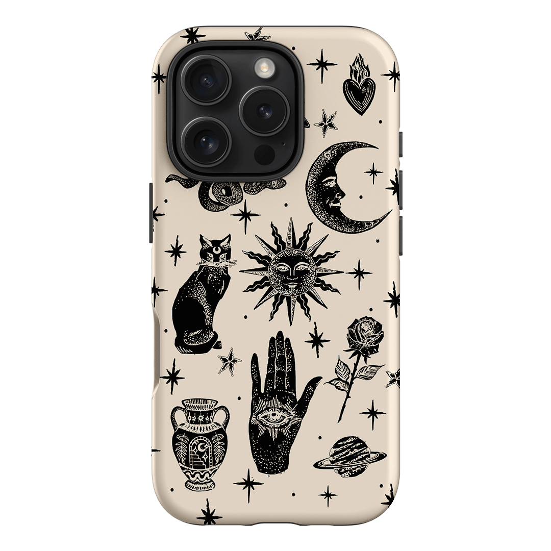 Astro Flash Beige Printed Phone Cases iPhone 16 Pro / Armoured by Veronica Tucker - The Dairy