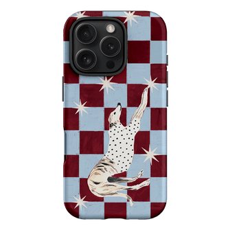 Check Greyhound Blue Printed Phone Cases iPhone 16 Pro / Armoured by Lisa Hu - The Dairy
