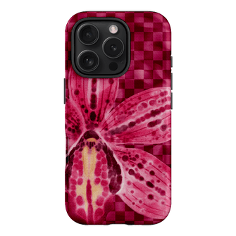 Check Orchid Printed Phone Cases iPhone 16 Pro / Armoured by Sally Hungerford - The Dairy