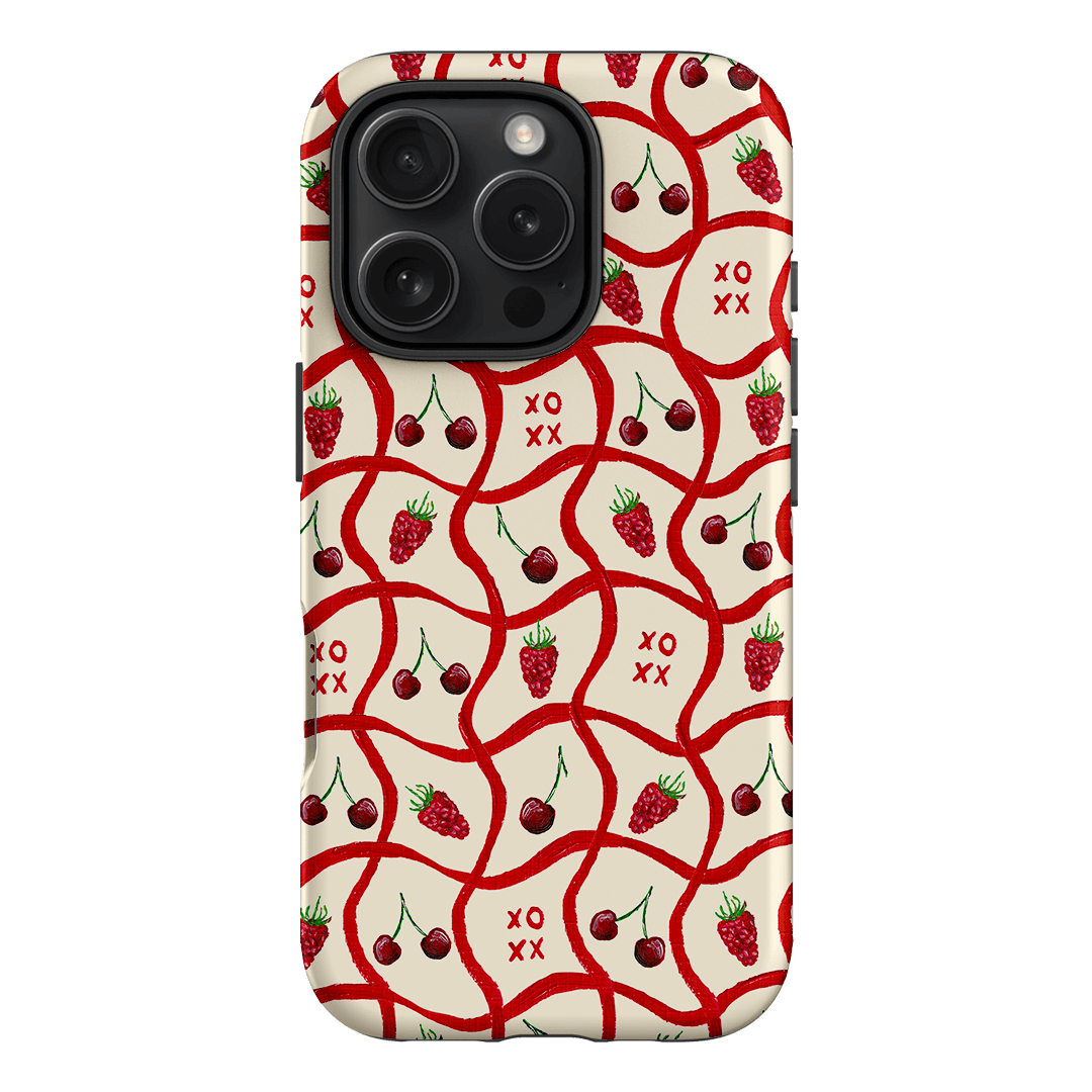 Cherries & Berries Printed Phone Cases iPhone 16 Pro / Armoured by BG. Studio - The Dairy