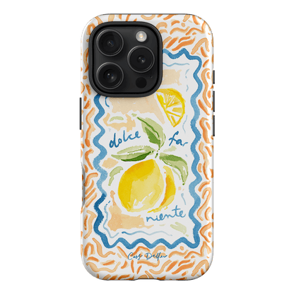 Dolce Far Niente Printed Phone Cases iPhone 16 Pro / Armoured by Cass Deller - The Dairy