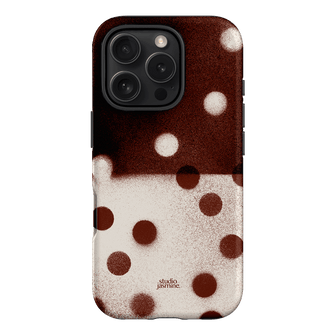 Espresso Polka Dot Printed Phone Cases iPhone 16 Pro / Armoured by Jasmine Dowling - The Dairy