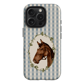 Gingham Horse Printed Phone Cases iPhone 16 Pro / Armoured by Kasiags Art - The Dairy