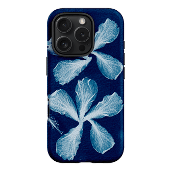 Hibiscus Cyanotype Printed Phone Cases iPhone 16 Pro / Armoured by Sally Hungerford - The Dairy