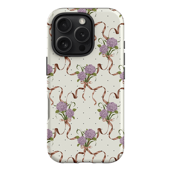 Hydrangea Ribbon Printed Phone Cases iPhone 16 Pro / Armoured by Veronica Tucker - The Dairy