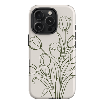 Inked Tulips Printed Phone Cases iPhone 16 Pro / Armoured by Typoflora - The Dairy