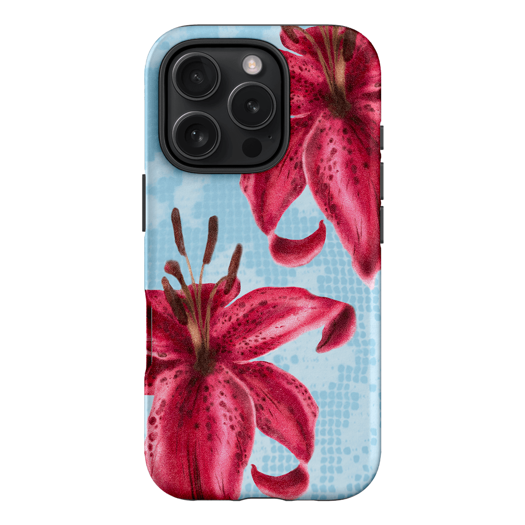 Lillies Printed Phone Cases iPhone 16 Pro / Armoured by Sally Hungerford - The Dairy