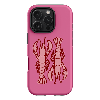 Lobster Love Pink Printed Phone Cases iPhone 16 Pro / Armoured by The Dairy - The Dairy