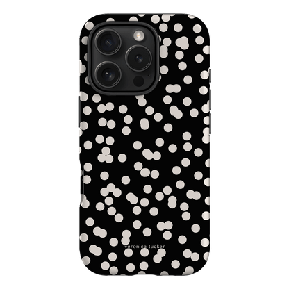 Mini Confetti Noir Printed Phone Cases iPhone 16 Pro / Armoured by Veronica Tucker - The Dairy