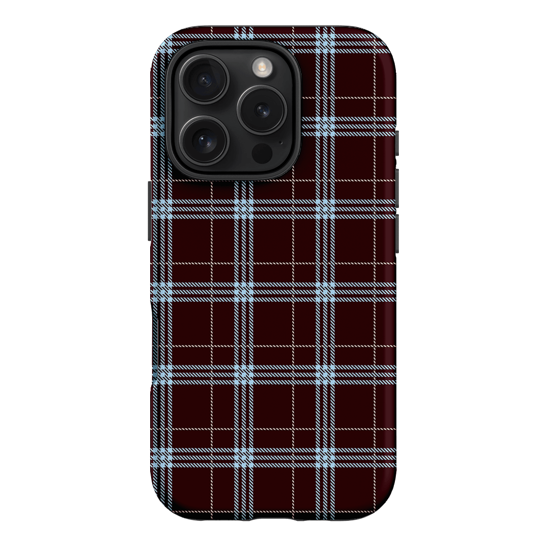 Mocha Plaid Printed Phone Cases iPhone 16 Pro / Armoured by The Dairy - The Dairy