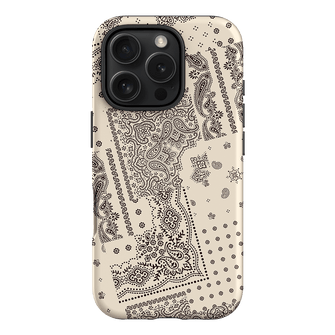 Paisley Ecru Printed Phone Cases iPhone 16 Pro / Armoured by The Dairy - The Dairy