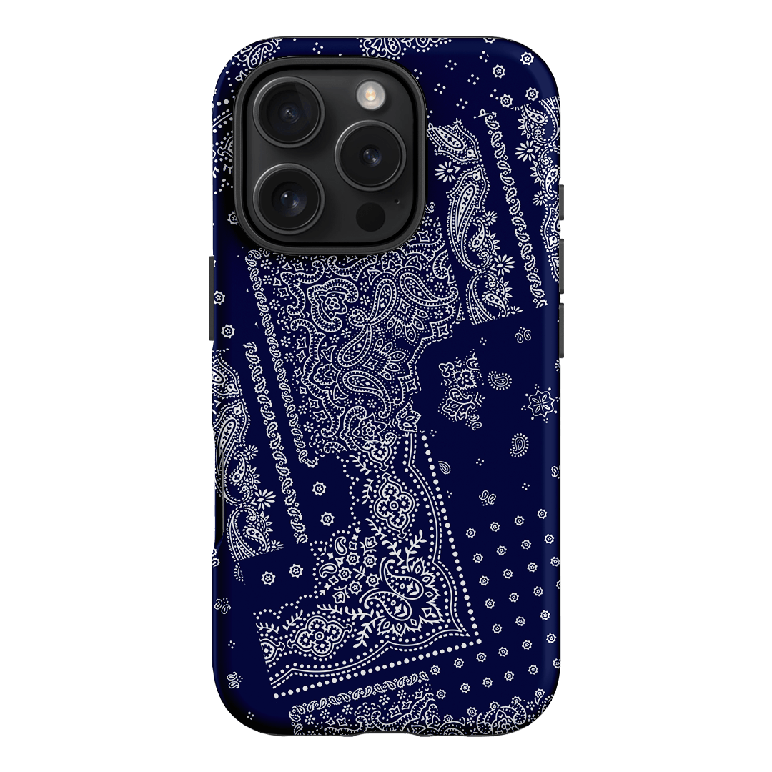 Paisley Indigo Printed Phone Cases iPhone 16 Pro / Armoured by The Dairy - The Dairy