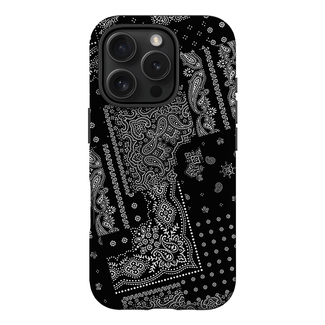 Paisley Noir Printed Phone Cases iPhone 16 Pro / Armoured by The Dairy - The Dairy