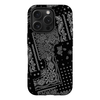 Paisley Noir Printed Phone Cases iPhone 16 Pro / Armoured by The Dairy - The Dairy
