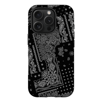 Paisley Noir Printed Phone Cases iPhone 16 Pro / Armoured by The Dairy - The Dairy