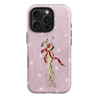 Pink Bow Hound Printed Phone Cases iPhone 16 Pro / Armoured by Lisa Hu - The Dairy