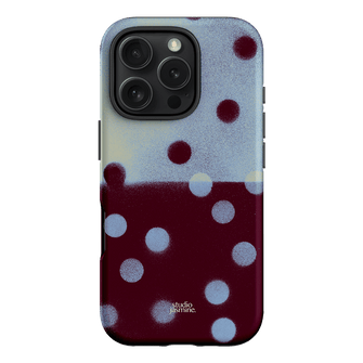 Plum Polka Dot Printed Phone Cases iPhone 16 Pro / Armoured by Jasmine Dowling - The Dairy
