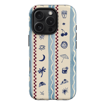 Summer Snacks Blue Printed Phone Cases iPhone 16 Pro / Armoured by Charlie Taylor - The Dairy