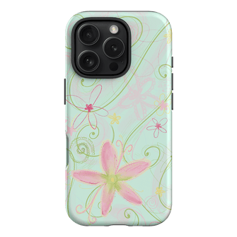 Swirl Blue Printed Phone Cases iPhone 16 Pro / Armoured by Kayla Carr - The Dairy