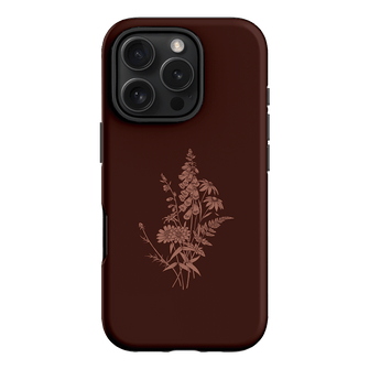 Wildflowers Mocha Printed Phone Cases iPhone 16 Pro / Armoured by Typoflora - The Dairy