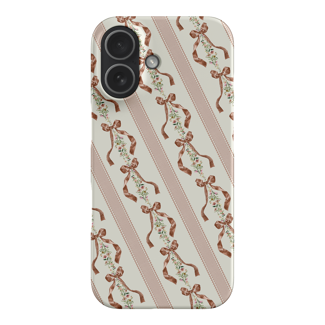 Bow Stripe Printed Phone Cases iPhone 17 / Snap by Veronica Tucker - The Dairy