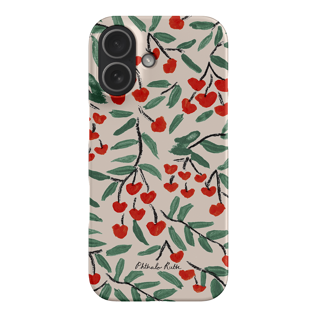 Cherry Love Printed Phone Cases iPhone 17 / Snap by Phthalo Ruth - The Dairy