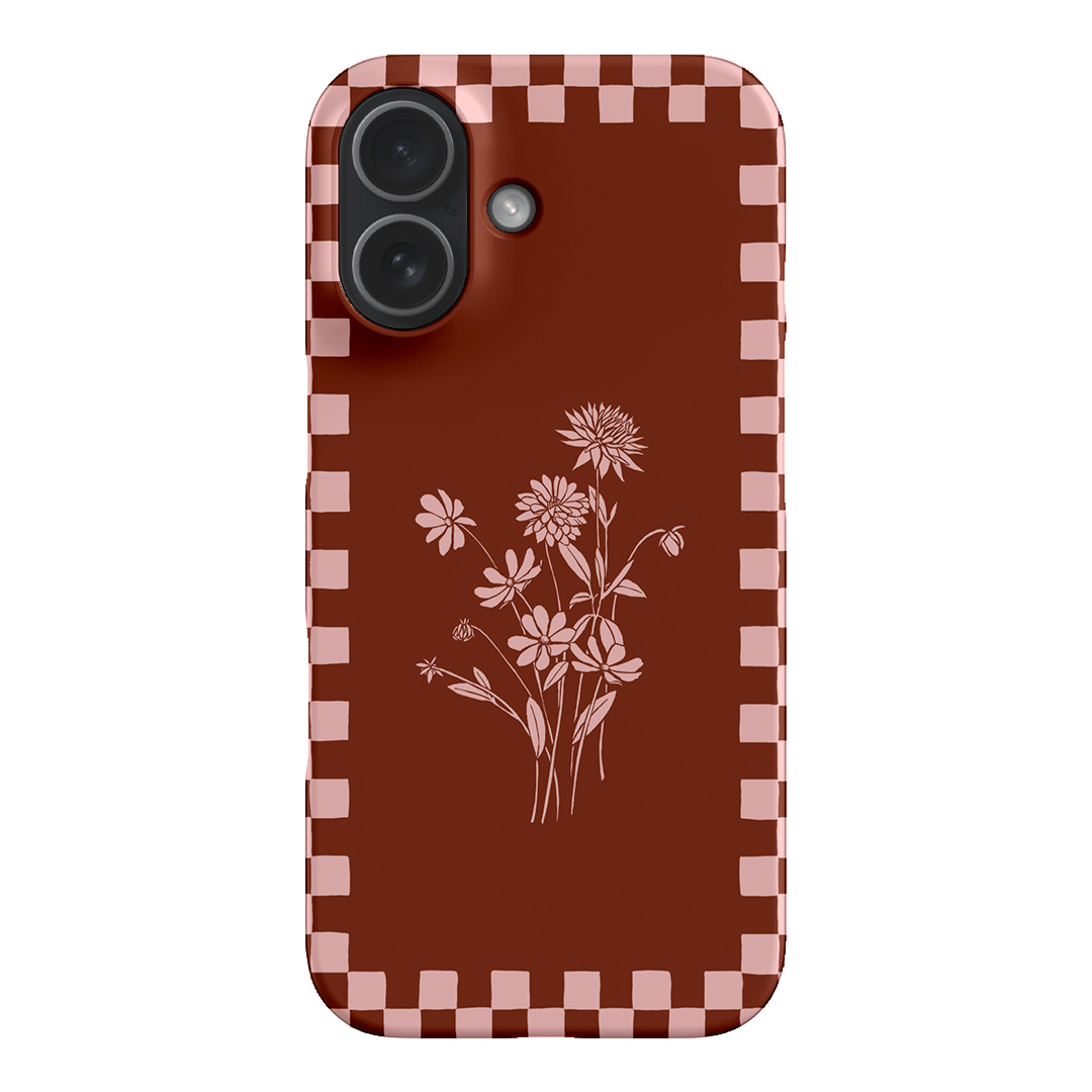 Dahlia Check Printed Phone Cases iPhone 17 / Snap by Typoflora - The Dairy