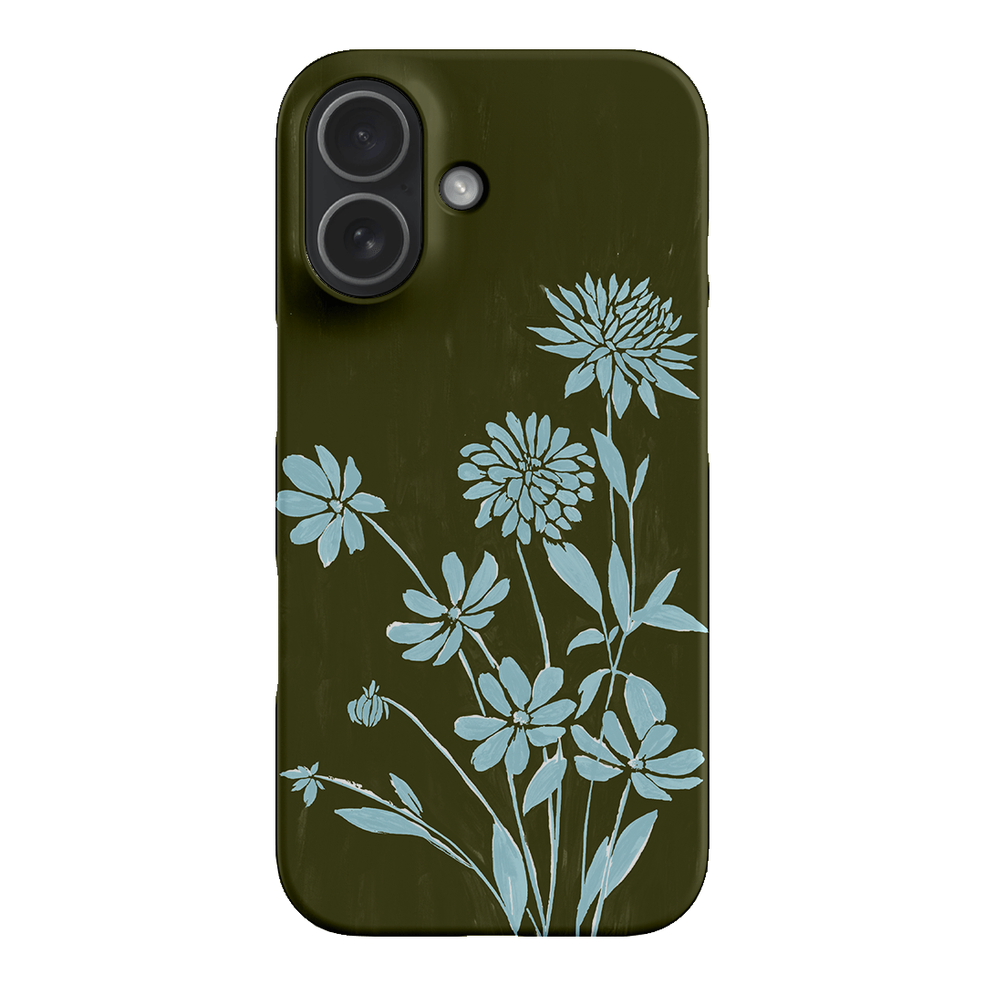 Dahlia Khaki Printed Phone Cases iPhone 17 / Snap by Typoflora - The Dairy