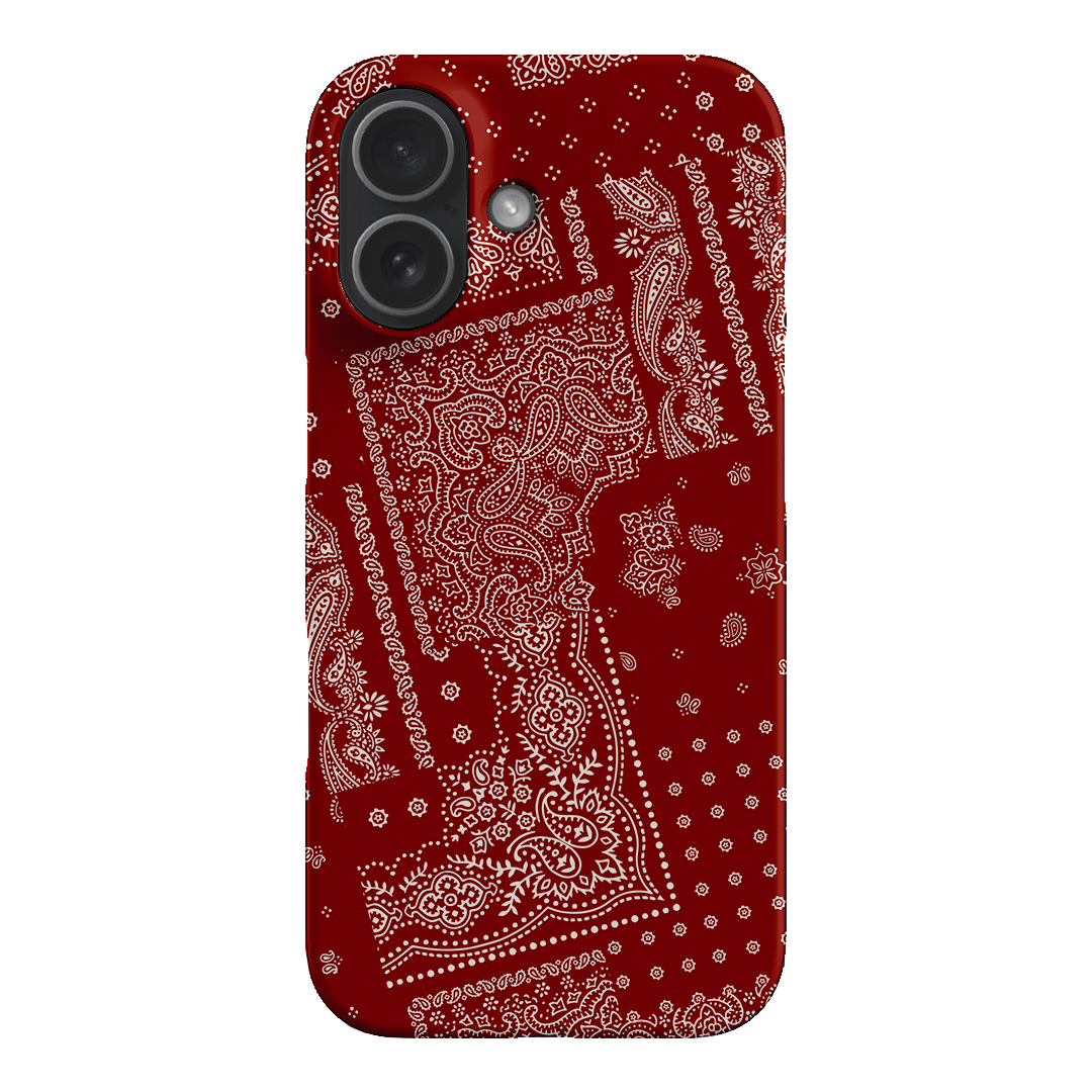 Paisley Crimson Printed Phone Cases iPhone 17 / Snap by The Dairy - The Dairy