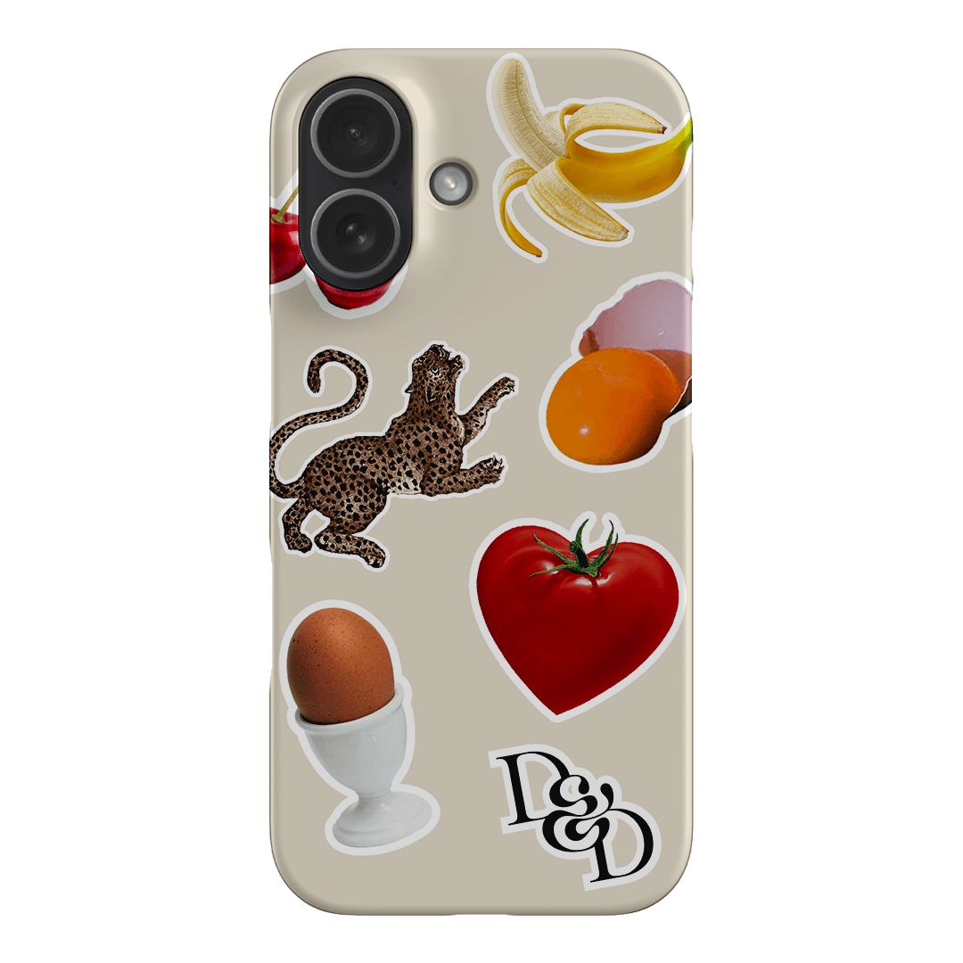 Sunday Stickers Cream Printed Phone Cases iPhone 17 / Snap by Desmond & Dempsey - The Dairy