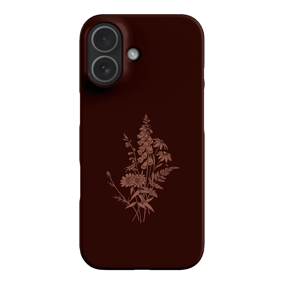 Wildflowers Mocha Printed Phone Cases iPhone 17 / Snap by Typoflora - The Dairy