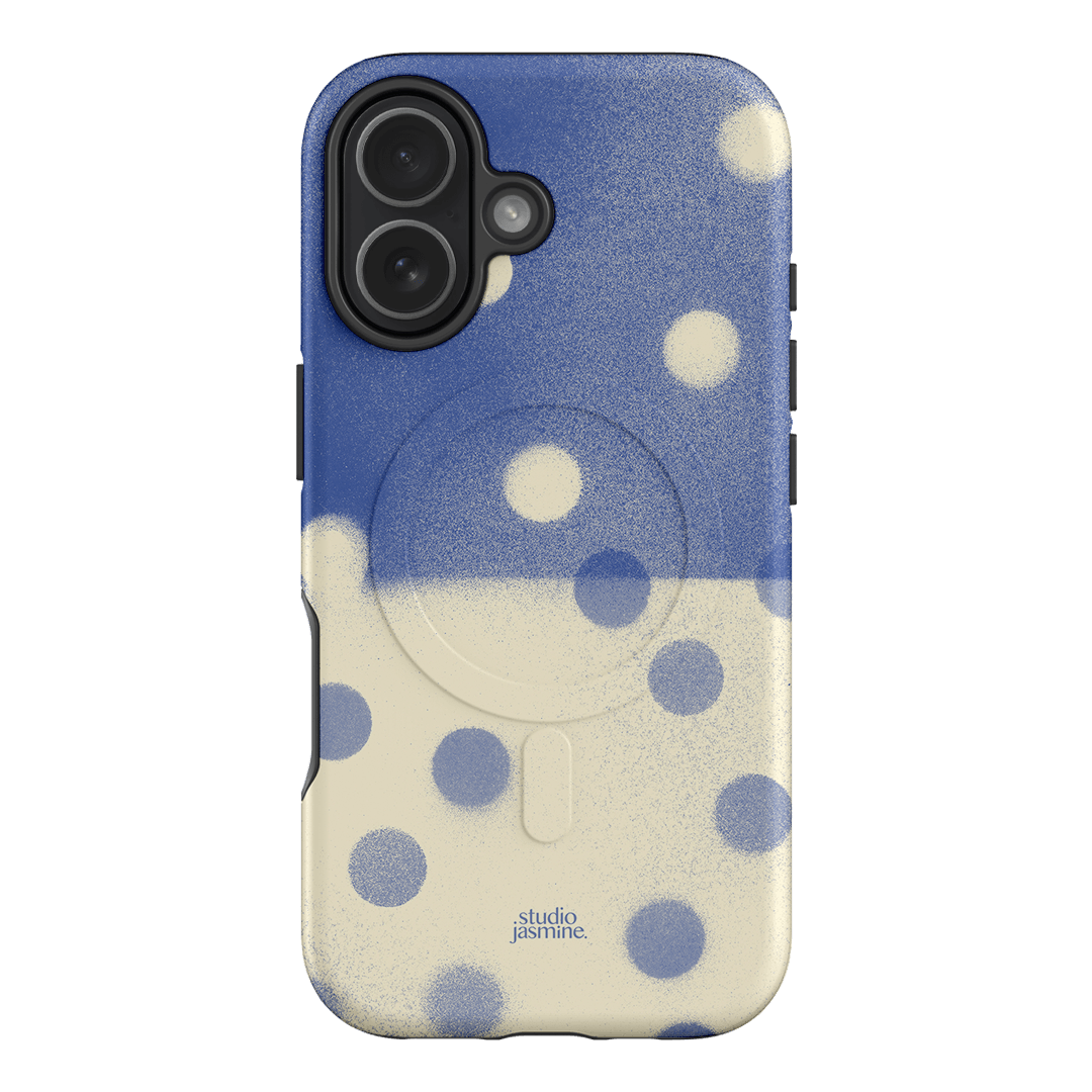 Bleu Polka Dot Printed Phone Cases iPhone 17 / Armoured MagSafe by Jasmine Dowling - The Dairy