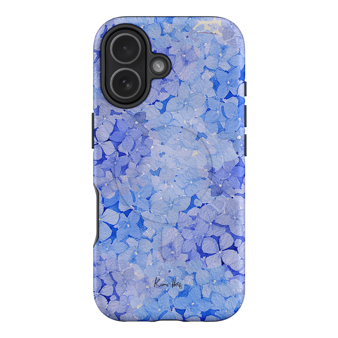 Hydrangea Blue Printed Phone Cases iPhone 17 / Armoured MagSafe by Kerrie Hess - The Dairy