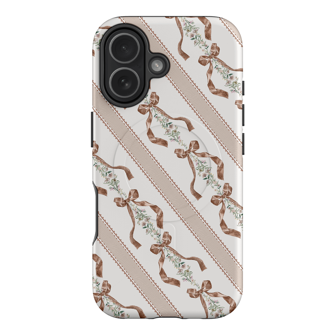 Bow Stripe Printed Phone Cases iPhone 17 / Armoured MagSafe by Veronica Tucker - The Dairy