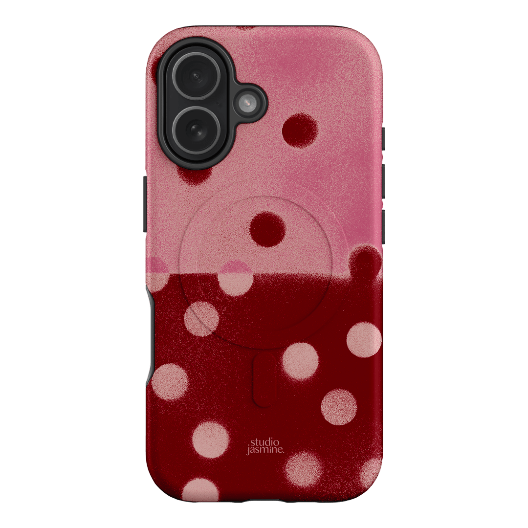 Cherry Polka Dot Printed Phone Cases iPhone 17 / Armoured MagSafe by Jasmine Dowling - The Dairy