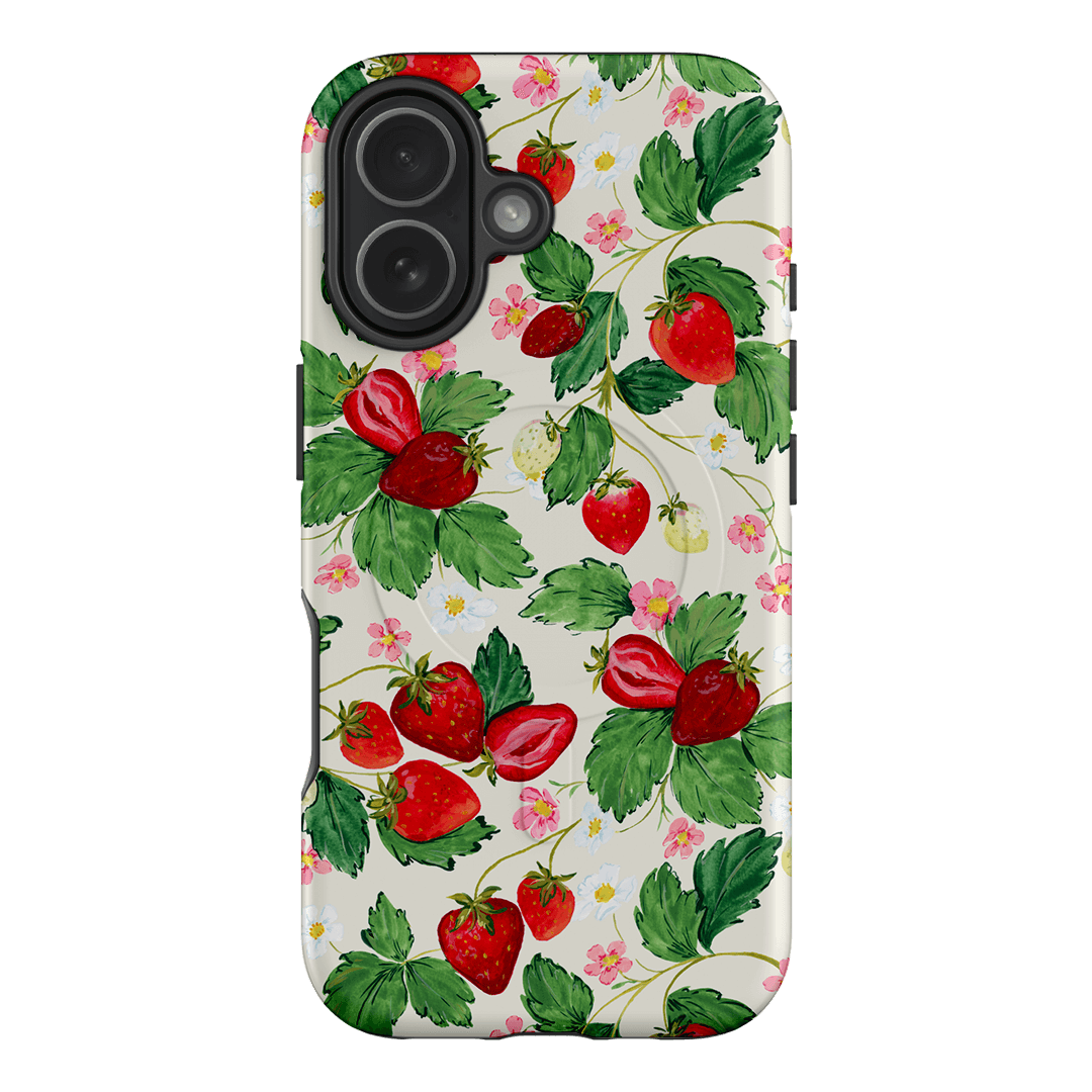 Strawberry Patch Printed Phone Cases iPhone 17 / Armoured MagSafe by Ellie Mae - The Dairy