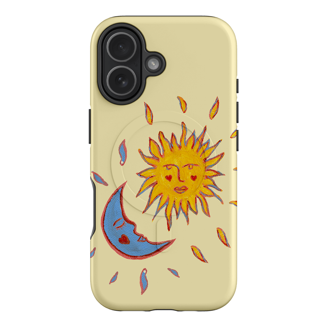 Sun & Moon Yellow Printed Phone Cases iPhone 17 / Armoured MagSafe by BG. Studio - The Dairy