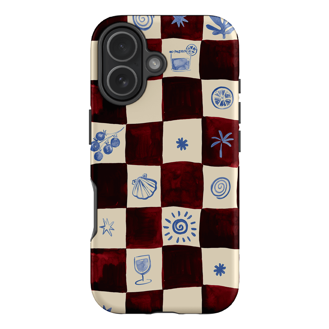 Afternoon Mezze Maroon Printed Phone Cases iPhone 17 / Armoured by Charlie Taylor - The Dairy