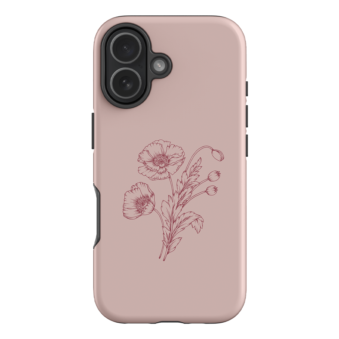 Blush Poppies Printed Phone Cases iPhone 17 / Armoured by Typoflora - The Dairy